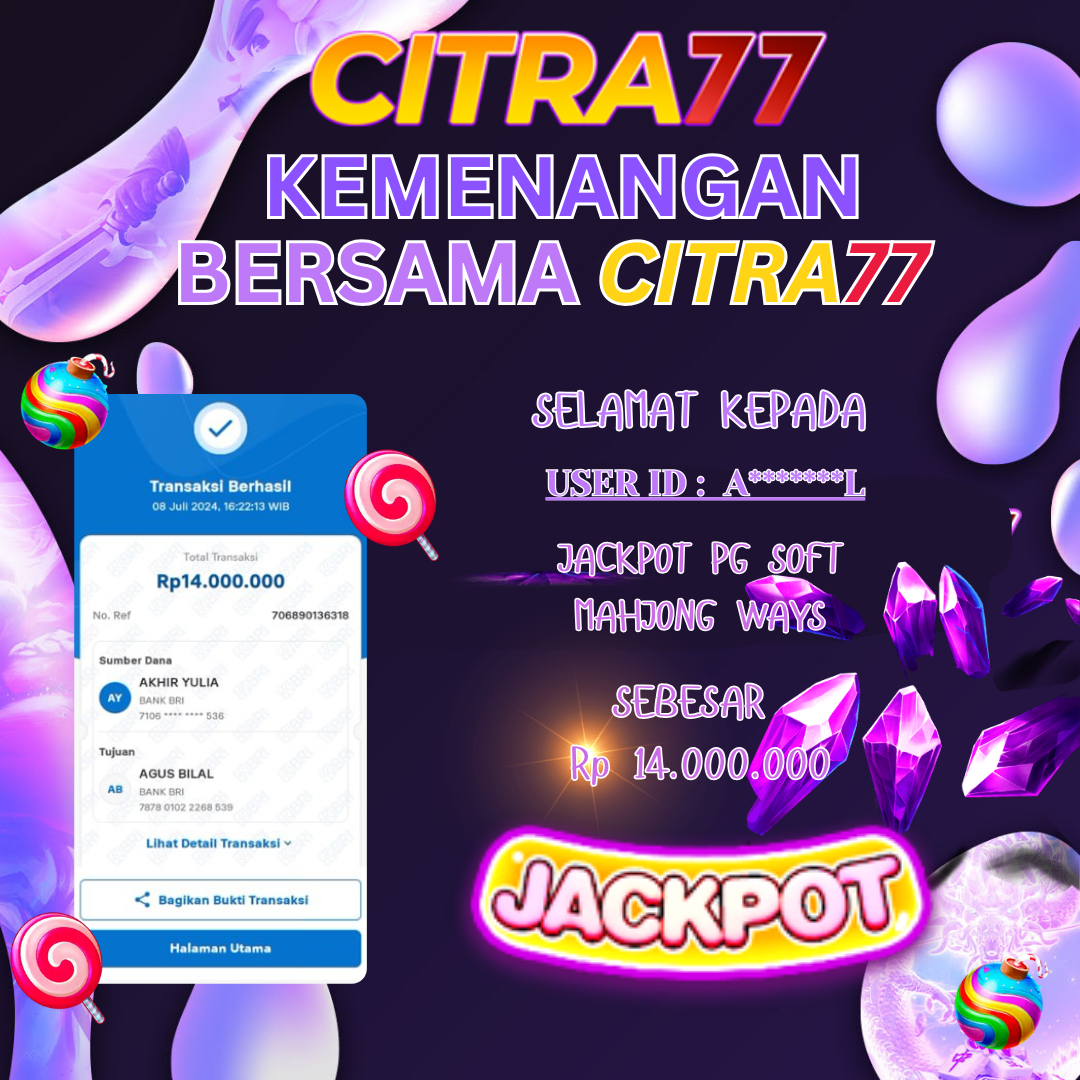 CITRA77 JACKPOT PG SOFT WIN Rp. 14.000.000,- LUNAS